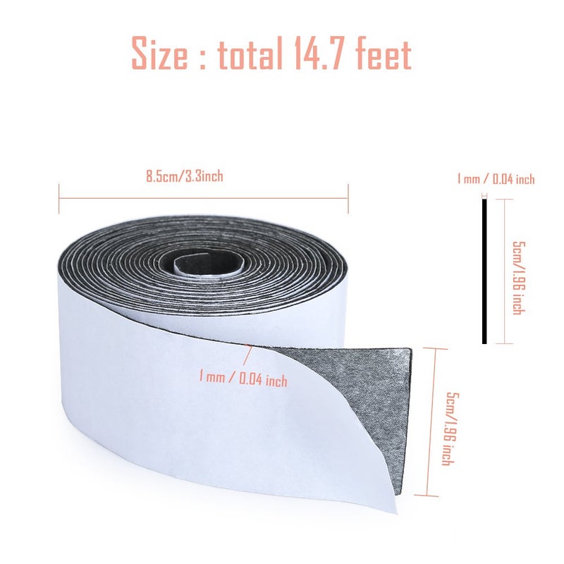 Pllieay 1 Pack Felt Tape in Self Adhesive  Polyester Felt Tape Furniture Felt Strips 1.96 inch x 0.04 inch x 14.7 feet for Furniture and Hard Surfaces - Image 2